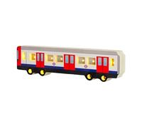 London Underground S Stock Tube Train Lampada da Tavolo - Luce notturna in legno con luci a LED - Prodotto con licenza ufficiale TfL