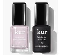 Londontown Kur Pink Conceal & Go Duo Set Includes Pink Nail Illuminating Concealer & Gel Genius Top Coat
