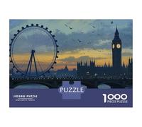 Londra 1000 Pezzi paesaggio Puzzle Cartone Di Alta Qualità Per Uomo E Donna, Difficile Ma Soddisfacente, Idea Regalo Natale Decorazione 70x50cm/1000pcs