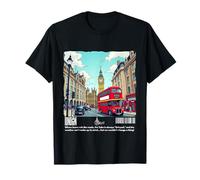 Londra Big Ben Doppio Decker Bus City Travel Maglietta