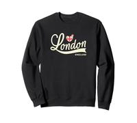 Londra Inghilterra Union Jack Cuore Love UK British Pride Gift Felpa