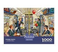 Londra Overground sovrappopolata Puzzle in Legno Impermeabile DIY Puzzles Da 1000 Pezzi Per Adulti Colorati Giochi Educativi