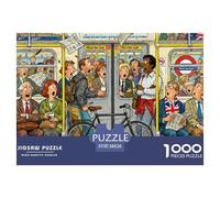 Londra Overground sovrappopolata Puzzle in Legno Impermeabile Puzzles Da 1000 Pezzi Per Adulti Sfidanti E Rompicapo Giochi Di Puzzle Impegnativi