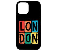 Londra Retro Block Tipografia - Bold Color City Vibe Custodia per iPhone 12 Pro Max