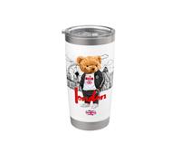 Londra Royal Teddy Bear Bad Boy Illustrazione Grafica Anime Bicchiere termico in acciaio inox doppia parete