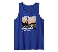 Londra Souvenir Canotta, Uomo, Blu Reale, L