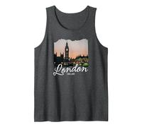 Londra Souvenir Canotta, Uomo, Grigio Scuro, L
