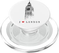 Londra Vintage Skyline Inghilterra Regno Unito I Love London PopSockets PopGrip per MagSafe