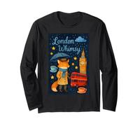 Londra Whimsy Fox con Big Ben e Tea Time Vibes Maglia a Manica