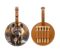Lone Hyena - Borsa per tee da golf, con stampa, design portatile, facile da organizzare