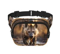 Lone Hyena - Marsupio multifunzione stampato, unisex, alla moda, per viaggi e sport