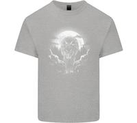 Lone Wolf Al Chiar Di Luna Maglietta Per Bambini Ragazzi E Ragazze