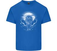 Lone Wolf In The Moonlight Uomo Cotton T-Shirt Tee Top