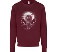 Lone Wolf In The Moonlight Uomo Sweatshirt Jumper