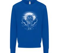 Lone Wolf In The Moonlight Uomo Sweatshirt Jumper