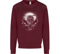 Lone Wolf In The Moonlight Uomo Sweatshirt Jumper
