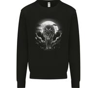 Lone Wolf In The Moonlight Uomo Sweatshirt Jumper