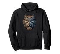 Lone Wolf Moon Howling Wolf Pack Head Wolves Howl Felpa con Cappuccio