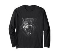 Lone Wolf Moon Howling Wolf Pack Head Wolves Howl Maglia a Manica