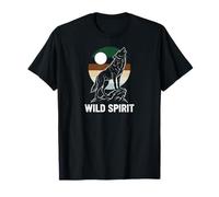 Lone Wolf Moon Howling Wolf Pack Head Wolves Howl Maglietta