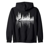 Lone Wolf Walking Foresta Riflessi Natura Selvaggia Felpa con Cappuccio