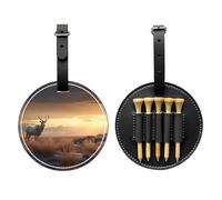 Lonely Animals - Borsa portaoggetti per tee da golf, con stampa speciale, design portatile con fibbia da appendere, Nero , Taglia unica, Valigia
