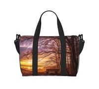 Lonely Bench Sunset Print Italy Flag Print Borsa versatile per viaggi, borsa a tracolla portatile da viaggio per ogni tua esigenza