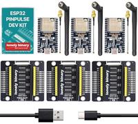 Lonely Binary 3X ESP32 IPEX Gold Edition con antenna esterna per segnale WiFi forte, con scheda di sviluppo Bluetooth PinPulse Shield WiFi compatibile con Arduino IDE, C ++, MicroPython