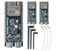 LONELY BINARY Confezione da 3 schede di sviluppo ESP32-S3 Gold Edition, flash da 16 MB PSRAM da 8 MB, doppia antenna USB-C IPEX, WiFi Bluetooth per progetti Arduino IoT, MicroPython e ESP-IDF N16R8
