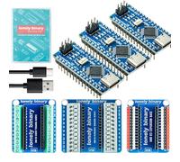 Lonely Binary Kit scheda di sviluppo Nano V3.0, 3 x Nano V3.0 Type-C, schermi di espansione versatili (vite, non a vite, 2,54 mm), compatibile con progetti di prototipazione IDE Arduino