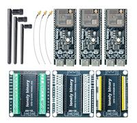 LONELY BINARY Scheda di sviluppo ESP32-S3 Gold Edition, 16 MB flash 8 MB PSRAM Dual USB-C WiFi Bluetooth per progetti Arduino IoT, MicroPython e ESP-IDF N16R8 (confezione da 3 pacchetti IPEX per tutti