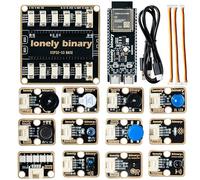 LONELY BINARY TinkerBlock ESP32-S3 Starter Kit - 16MB Flash ESP32-S3 Scheda di Sviluppo WiFi e Bluetooth, Scheda di Espansione S3, 12 Sensori Modulari Plug-and-Play - Compatibile con Arduino IDE