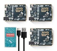 Lonely Binary UNO R3 - Confezione da 3 schede di sviluppo binarie Gold Edition ATmega328P di tipo C, microcontrollore compatibile con Arduino IDE per progetti fai da te e prototipazione (confezione da