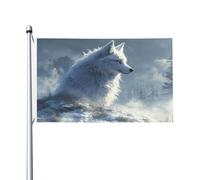 Lonely Fox - Bandiera double face, 9 x 1,5 m, resistente, per esterni e giardino, perfetta per camera da letto e giardino