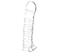 Fodera Peniena Stimolante con Mini Vibratore (Trasparente)