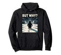 Lonely Penguin Solitude Wanderer Design per pensatori Profondi Felpa con Cappuccio