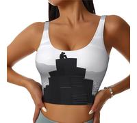 Lonely People Reggiseni sportivi ad alto supporto da donna - Top da allenamento comodi ed eleganti | Plus, nero, XL