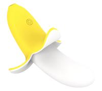 Lonely - vibratore a banana, ricaricabile e impermeabile (giallo-bianco)