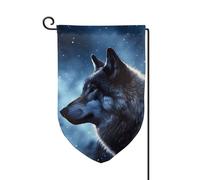 Lonely Wolf - Bandiere da giardino verticali su entrambi i lati, 30,5 x 45,7 cm, bandiera stagionale primaverile estate per vacanze, fattoria, cortile, decorazione da appendere all'aperto, taglia