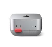 Lonelyfox Supporto per Mac mini M4 e M4 Pro, innovativo accesso frontale per pulsante di accensione, base in silicone anti-polvere, supporto da tavolo antiscivolo, tappi per pulsanti sostituibili