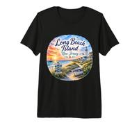 Long Beach Island, New Jersey Stati Uniti d'America Maglietta Premium