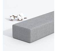Long Bed Gap Filler, Close The Gap Between Headboard Wall Or Foot Board For Single/Matrimoniale/King Bed, Rettangolo Mattress Support Bolster Thick Armrest Pillow, Custom Size(Light Gray, 120 x 10 x 8