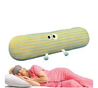 Long Body Pillow, Striped Hug Pillow, Snuggle Pillow for Adults, Comfortable Side Sleeper Pillow, Removable Cover Body Pillow, Lumbar Cushion for Leg, Back Support Pillow, for Girls Women Kids