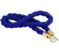 Long Braided Hanging Rope, Heavy Duty Crowd Control Barrier for Hallways, Theaters, Museums(Blue,Length2.2M/7.2Ft/86.6In)