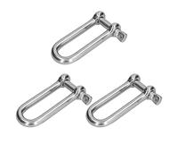 Long D Shackle 304 Stainless Steel | High Load Anchor Screw Pin Connector | Oxidation Withstanding Chain Wire Rope for Electrical/Mining/Construction | M4 M5 M6 M12 Sizes (3pcsM12)