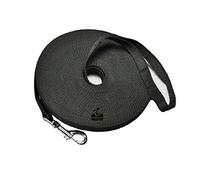 Long Dog Puppy Obedience Recall Training Agility Lead, Leash - BLACK, 30' Foot - by, Downtown Pet Supply by Downtown Pet Supply
