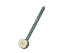 Long Handle Bath Massage Cleaning Brush, 14in Long Handled Shower Brush, One-Touch Foam Bath Shower Brush, Exfoliation and Improved Skin Health(Green green)