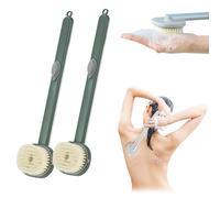 Long Handle Bath Massage Cleaning Brush, Bath Brush Long Handle For Shower, Long Handle Bath Massage Cleaning Brush With Soap Dispenser (C-Green)
