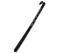 Long Handle Shoe Horn - Extended Reach Lifter Offering Smooth Entry Support, Ergonomic Assist Design, Struttura Easing Daily Footwear Use, Flessibile Boot Aid Enhancing Comfort e Reducing Bend, Nero