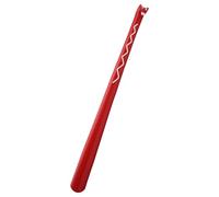Long Handle Shoe Horn - Extended Reach Lifter Offering Smooth Entry Support, Ergonomic Assist Design, Struttura Easing Daily Footwear Use, Flessibile Boot Aid Enhancing Comfort e Reducing Bend, rosso